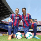 Deulofeu y Rafinha, en su regreso al Barça en el 2014.-