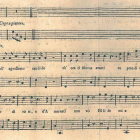 Fragmento del manuscrito de la cantata escrita por Mozart y Salieri.-