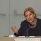 La vicepresidenta y portavoz de la Junta de Castilla y León, Rosa Valdeón, comparece en rueda de prensa posterior al Consejo de Gobierno-Ical