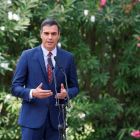 El presidente en funciones, Pedro Sánchez, a principios de mes en el Palacio de Marivent de Mallorca.-