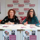 María del Carmen Noceda y Susana Menéndez, ayer, en la sede del sindicato.-D.S.M.