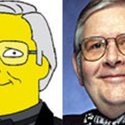 Alf Clausen, compositor de la serie Los Simpson, con su caricatura en la conocida producción-EL PERIÓDICO