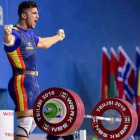 Junior Santana celebra un levantamiento válido en su última gran cita internacional, el Mundial del Tbilisi.-ECB