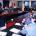 Una imagen de la asamblea de los clubs de baloncesto, en la sede de la ACB en Barcelona-ACBMEDIA