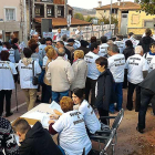Manifestación de vecinos de La Hidesilla en Quincoces de Yuso.-ECB