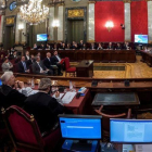 La Sala de Plenos del Tribunal Supremo durante el juicio del procés-EFE / EMILIO NARANJO
