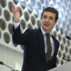 El presidente del PP, Pablo Casado, en Club Siglo XXI-DAVID CASTRO
