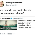 El tuit de Domingo Mir.-EL PERIÓDICO