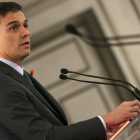 El secretario general del PSOE, Pedro Sánchez, participa hoy en el Foro Cinco Días.-Foto: EFE