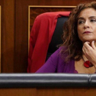 La ministra de Hacienda, María Jesús Montero, en el Congreso de los Diputados.-JOSÉ LUIS ROCA