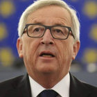 El presidente de la Comisión, Jean-Claude Juncker, en Estrasburgo.-