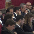 Los acusados con sus abogados en el juicio al procés en el Tribunal Supremo.-EL PERIÓDICO