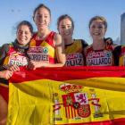 Cristina Ruiz (UBUCampos de Castilla) y Marta García (Image FDR) subieron al podio con el equipo sub 20-ECB