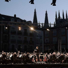 Concierto de la Orquesta Sinfónica de Castilla y León hace dos años en la Plaza Mayor de Burgos.
