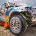 Así acabó el Mitsubishi Montero de la piloto burgalesa tras la 5ª etapa del Dakar-@cris_tortu