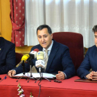 Joaquín Delgado, Santiago Bello y Elías Gutiérrez, durante un momento de la presentación de actividades.-ICAL