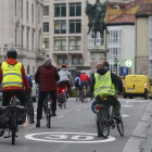 Los ciclistas recorrieron las recién señalizadas ciclocalles. RAÚL G. OCHOA