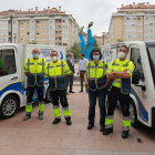 La presentación del nuevo servicio de mantenimiento de parques infantiles tuvo lugar ayer en el parque Félix Rodríguez de la Fuente. / RAÚL G. OCHOA