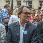 En el centro de la imagen, el candidato a la Generalitat, Artur Mas.-