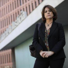 La ministra de Justicia, Dolores Delgado, en la Ciutat de la Justícia.-FERRAN NADEU