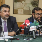 Fernando Valdés e Ignacio González durante la presentación del anteproyecto de las nuevas instalaciones.-SANTI OTERO