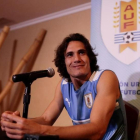 Cavani, en la rueda de prensa celebrada en Venezuela.-REUTERS / MARCO BELLO