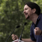 Pablo Iglesias interviene en un mitin de la campaña 26-J.-EFE