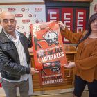 Mariano Sanz (CCOO) y Azucena Pérez (UGT).-ICAL