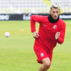 Máyor durante el entrenamiento de ayer en El Plantío.-ISRAEL L. MURILLO