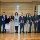Imagen de los galardonados en la gala celebrada ayer.-ECB