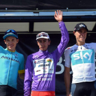 Imagen del podio final de la Vuelta a Burgos 2018.-SANTI OTERO