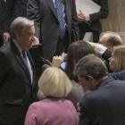 El secretario general  de la ONU António Guterres en la sede del organismo en Nueva York.-ONU