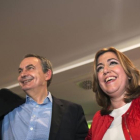 José Luis Rodríguez Zapatero y Susana Díaz, el viernes durante un acto en Jaén.-EFE