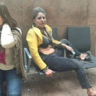 Imágenes de Twitter de los atentados en el aeropuerto Zaventem de Bruselas.-