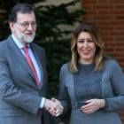 Mariano Rajoy y Susana Díaz, este miércoles en el Palacio de la Moncloa.-JUAN MANUEL PRATS