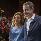 José Luis Rodríguez Zapatero, el pasado miércoles junto a Meritxell Batet.-CARLOS MONTANYES