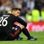 El portero del Bayern de Múnich Sven Ulreich desolado en el partido de Champions Madrid-Bayern.-TWITTER