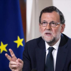 Mariano Rajoy, ayer.-