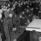 Una imagen del entierro de Franco en el Valle de los Caídos, el 23 de noviembre de 1975.-EFE