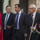 Martínez-Maillo, asistió en Alcañices a la recepción de autoridades en la festividad de La Asunción y San Roque.-ICAL