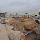 Una zona en obras de la nueva fábrica.-ISRAEL L. MURILLO