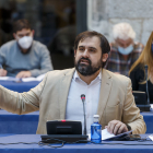 Jorge Berzosa durante una de sus intervenciones en el Pleno Municipal de esta mañana. SANTI OTERO