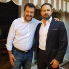 Abascal y Salvini, en la imagen colgada en twitter por el líder de Vox.-TWITTER / @SANTI_ABASCAL·