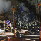 Restos de la explosión causada en Sapporo-JIJI PRESS