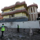 La embajada española en Kabul, este sábado.-AP / RAHMAT GUL