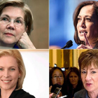 La izquierda a derecha i de arriba a abajo: Elizabeth Warren, Kamala Harris, Kirsten Gillibrand y Susan Collins.-/ PERIODICO