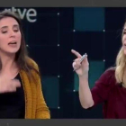 Imagen del momento en el que Montero y Álvarez de Toledo se enzarzan por las violaciones.-RTVE