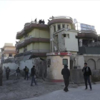 Estado en el que quedó la embajada española en Kabul tras el ataque.-EFE / AP