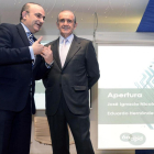 José Ignacio Nicolás Correa y Eduardo Hernández Alonso en la inauguración de la jornada.-ICAL