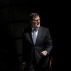 Mariano Rajoy, presidente del Gobierno, sale del Congreso de los Diputados, el pasado 15 de marzo.-JOSE LUIS ROCA